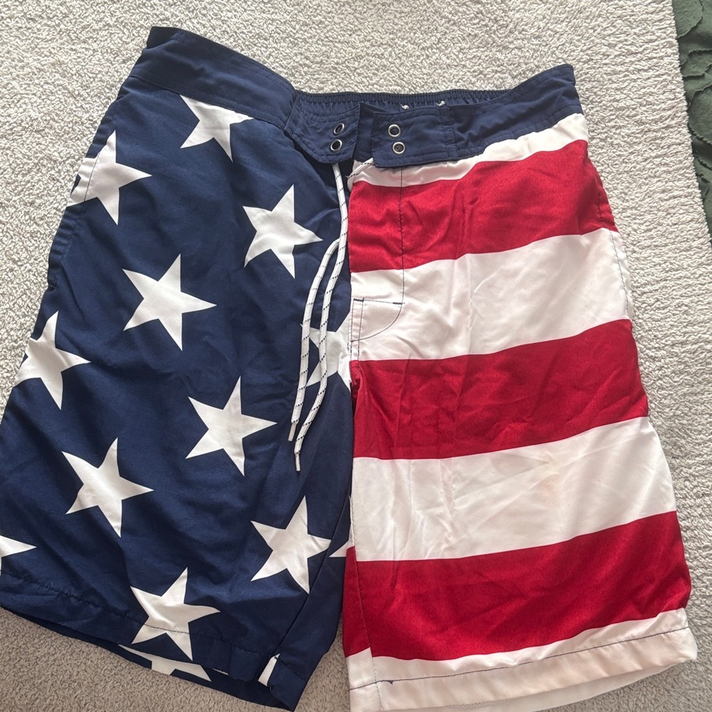 St. John's Bay Stars and Stripes Swim Shorts